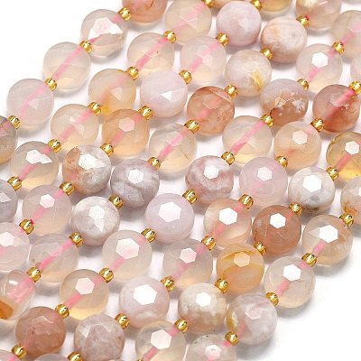 Natural Cherry Blossom Agate Beads Strands G-C116-A148-01-1