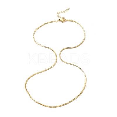 Brass Wheat Chain Necklace X-NJEW-R260-03G-1