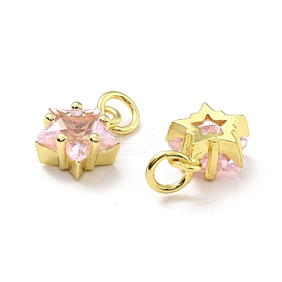 Eco-friendly Brass Micro Pave Cubic Zirconia Pendants KK-D080-44G-02-1