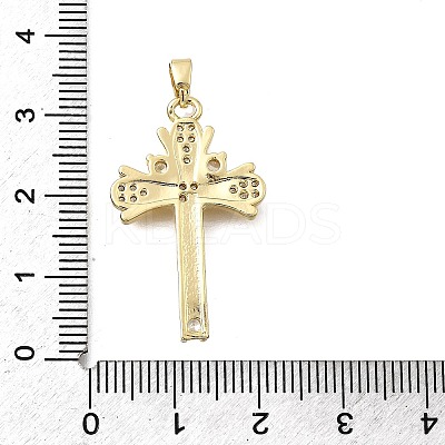 Brass Micro Pave Cubic Zirconia Pendants KK-P336-08G-1