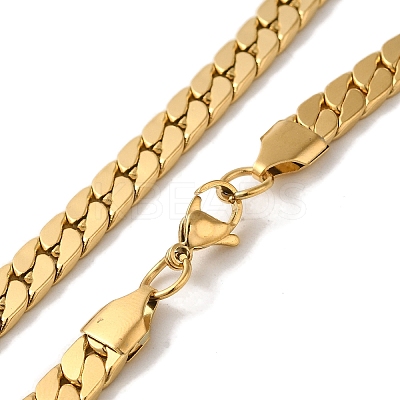 Ion Plating(IP) 304 Stainless Steel Snake Chain Necklaces NJEW-Q337-03G-G-1