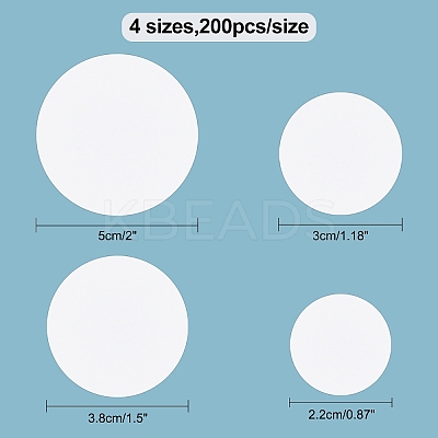8 Bags 4 Sizes Flat Round English Paper Piecing DIY-CA0001-76-1