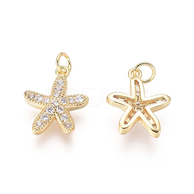 Brass Charms LS-ZIRC-L087-044G-1