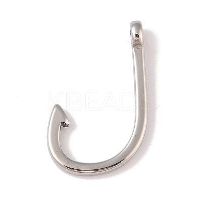 Non-Tarnish 304 Stainless Steel Hook Clasps STAS-C109-14B-P-1