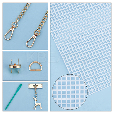 Plastic Shoulder Bag Making Kits DIY-WH0210-51-1