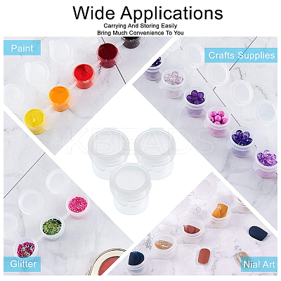 Plastic Empty Paint Cups with Lids DIY-PH0027-11-1
