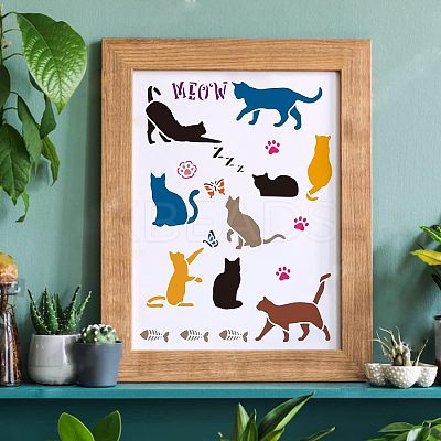 Plastic Reusable Drawing Painting Stencils Templates DIY-WH0172-294-1