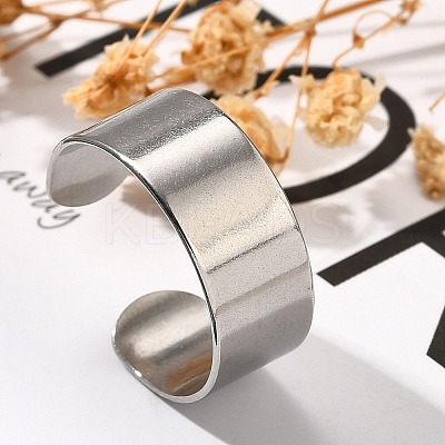 316 Surgical Stainless Steel Open Cuff Rings RJEW-F170-01P-02-1