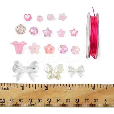 DIY Acrylic & ABS Plastic Imitation Pearl Beads Bracelets Jewelry Making Kits DIY-FS0006-24C-1