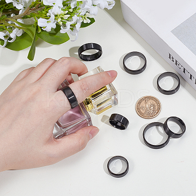 24Pcs 8 Styles Stainless Steel Finger Rings for Women RJEW-NB0001-06EB-1