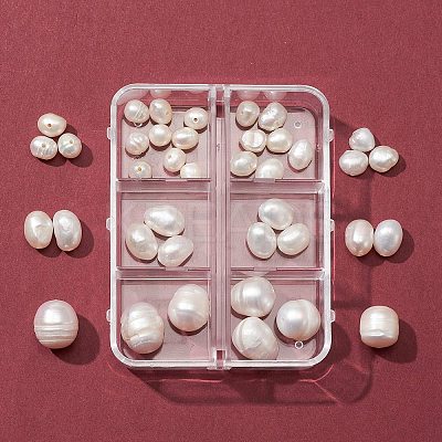 4 Styles Natural Cultured Freshwater Pearl Beads SHEL-FS0001-04-1