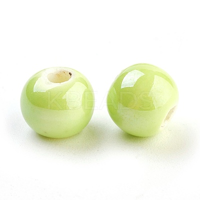 Glazed Porcelain Beads PORC-D001-8mm-21-1