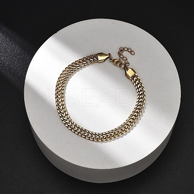 Ion Plating(IP) 304 Stainless Steel Chains Bracelets BJEW-U017-02G-1