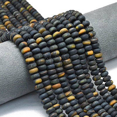 3 Colors Dyed Natural Tiger Eye Beads Strands G-P575-A05-8x5mm-02-1