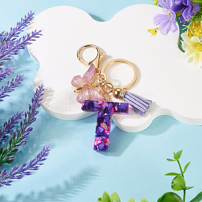 Resin Butterfly Pendant Keychains KEYC-TAC0034-03T-1