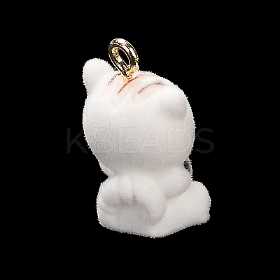 Flocky Opaque Resin Pendants FIND-C040-03B-1