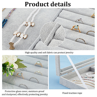 Rectangle Velvet Jewelry Presentation Boxes VBOX-WH0014-02-1