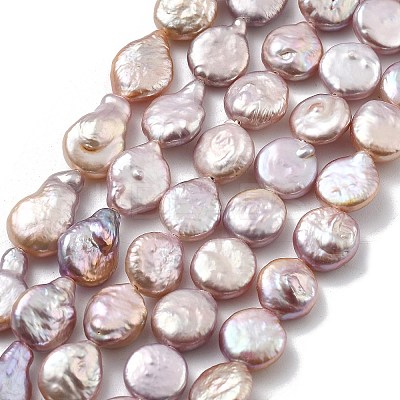 Natural Baroque Keshi Pearl Beads Strands PEAR-P064-08F-05F-1