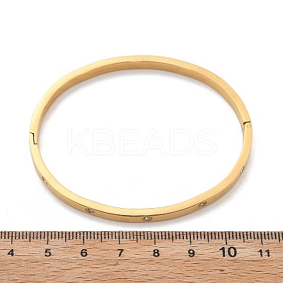 304 Stainless Steel Rhinestone Bangles for Women LS-BJEW-Z092-05G-1