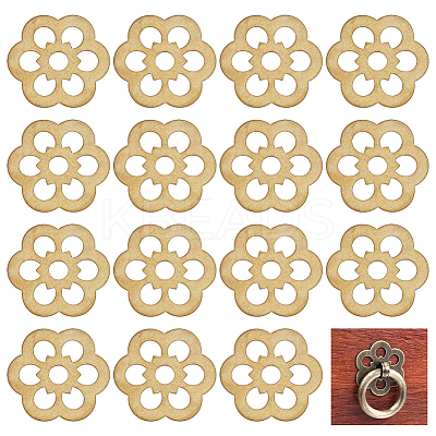 16Pcs Brass Flat Washers FIND-PH0026-78G-1
