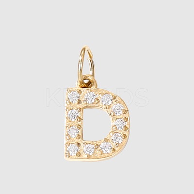Stainless Steel Cubic Zirconia Pendants with Jump Rings X-FIND-PW0024-08D-1