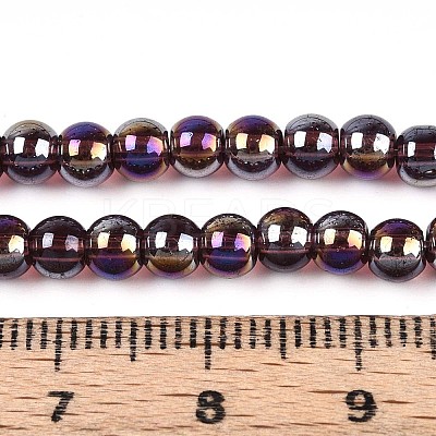 Electroplate Transparent Glass Beads Strands LS-GLAA-T032-T4mm-AB19-1