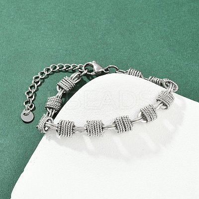 304 Stainless Steel Link Chain Bracelets for Women BJEW-Z143-07P-1