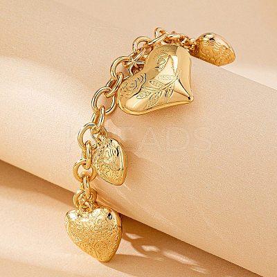 Alloy Charm Bracelets BJEW-S180-01G-1