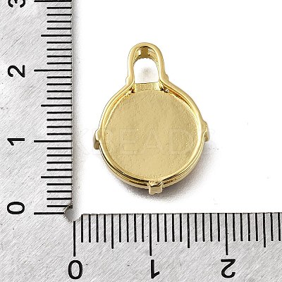 Brass Micro Pave Cubic Zirconia Pendants KK-S523-16G-B-1