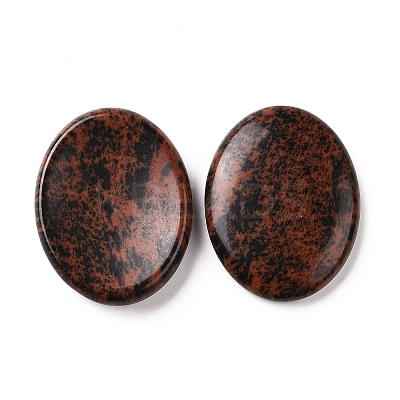Oval Natural & Synthetic Mixed Gemstone Thumb Worry Stone for Anxiety Therapy G-P486-03-1