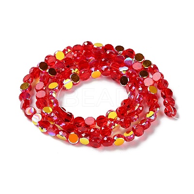 Transparent Electroplate Glass Beads Strands GLAA-Q099-I01-M02-1