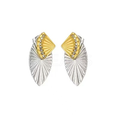 304 Stainless Steel Rhinestone Stud Earrings for Women WG5D728-01-1
