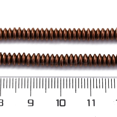 Electroplated Non-magnetic Hematite Beads Strands G-P571-B01-01C-1