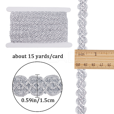 15 Yards Polyester Floral Lace Trim OCOR-GF0002-82-1