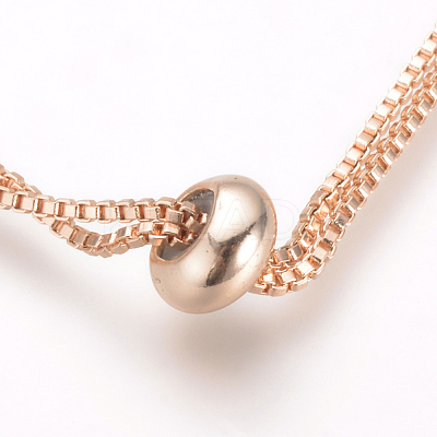 Brass Box Chain Slider Bracelet Making X-KK-Q675-05-1