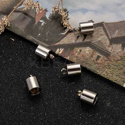 Tarnish Resistant Smooth Surface 201 Stainless Steel Cord Ends STAS-R063-94-1