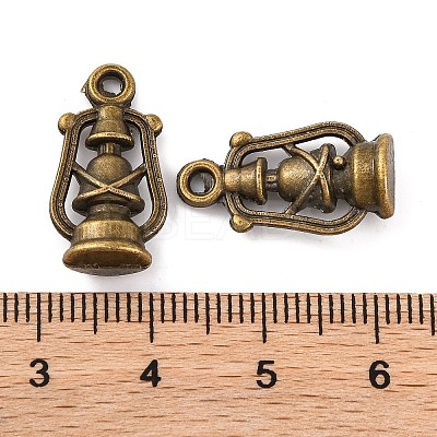 Tibetan Style Alloy Lantern/Oil Lamp Pendants X-TIBEP-Q041-092AB-NR-1