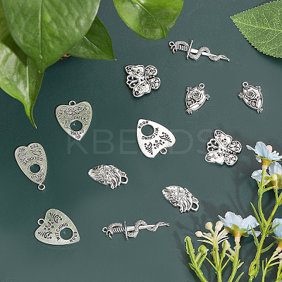 56Pcs 7 Style Tibetan Style Alloy Pendants TIBE-CA0001-22-1