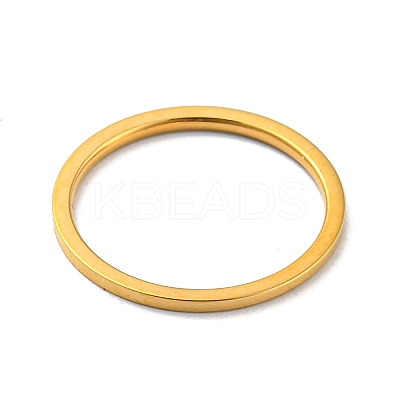 Ion Plating(IP) 304 Stainless Steel Simple Plain Band Finger Ring for Women Men RJEW-F152-05G-G-1