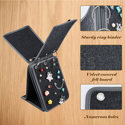 Felt Shoe Charms Collection Binder Calendar Book AJEW-WH0270-481-1