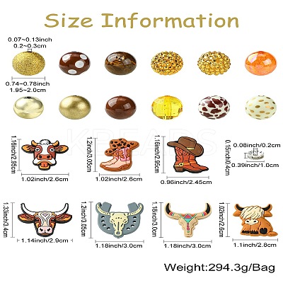 80Pcs DIY Cowboy Theme Findings Beads Kits DIY-CJ0002-48-1