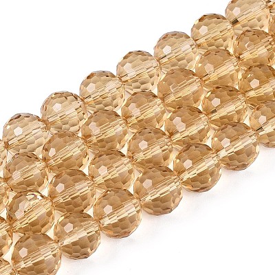Transparent Glass Bead Strands GLAA-R095-10mm-32-1