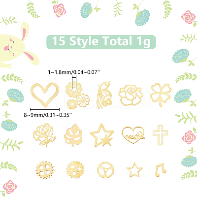 15G 15 Style Brass Cabochons MRMJ-WR0001-02-1