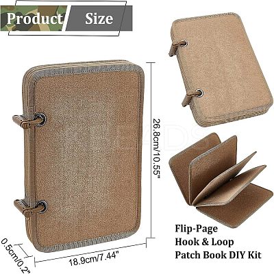 Flip-Page Hook & Loop Patch Book DIY Kit FIND-WH0108-48B-1