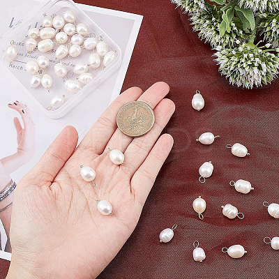 42Pcs 3 Styles Natural Cultured Freshwater Pearl Pendants FIND-BC0002-78-1