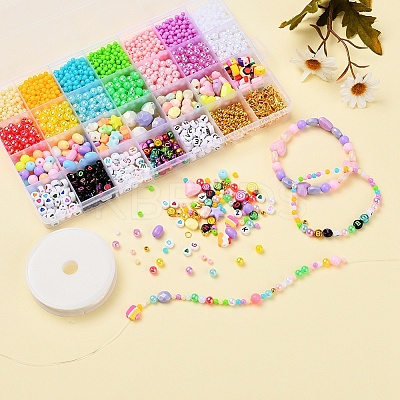 1789Pcs Craft & Plating & Opaque & Spray Painted Acrylic Beads DIY-YW0002-79-1