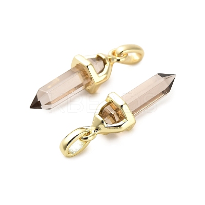 Natural Smoky Quartz Double Terminal Pointed Pendant G-H097-01G-05-1