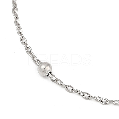 304 Stainless Steel Satellite Chains Bracelet for Women BJEW-E111-08P-A-1
