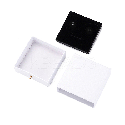 Square Paper Drawer Jewelry Set Box LS-CON-C011-03B-07-1