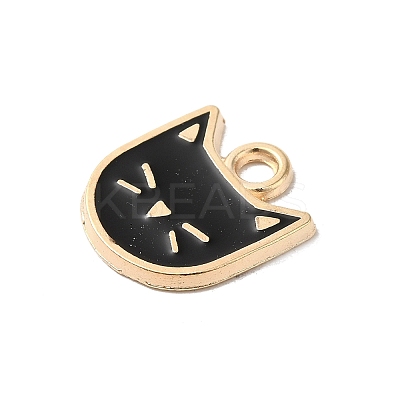 Rack Plating Alloy Enamel Charms X-ENAM-P254-03KCG-1
